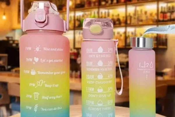 3pcs Colourful Water Bottle Set