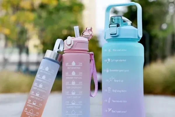 3pcs Colourful Water Bottle Set