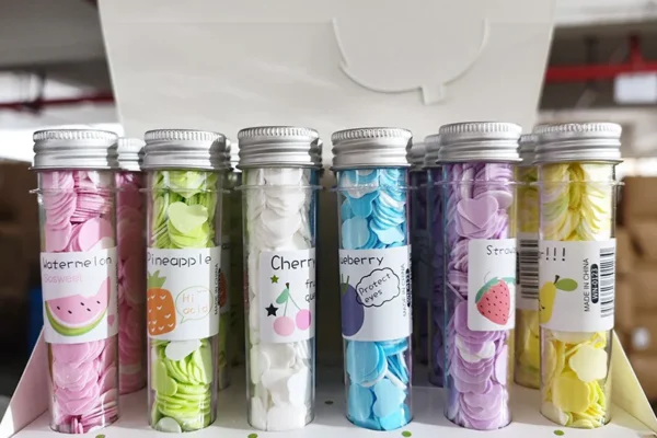 Paper Soap Tubes with Fruit Flavors