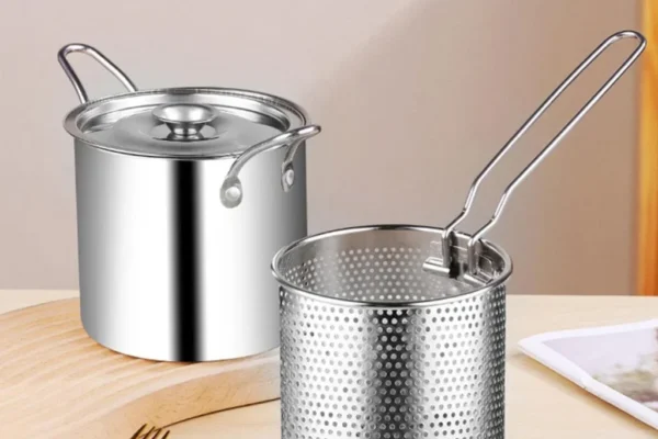 Stainless Steel Deep Fryer Double Bowl