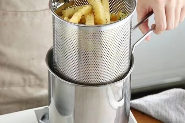 Stainless Steel Deep Fryer Double Bowl