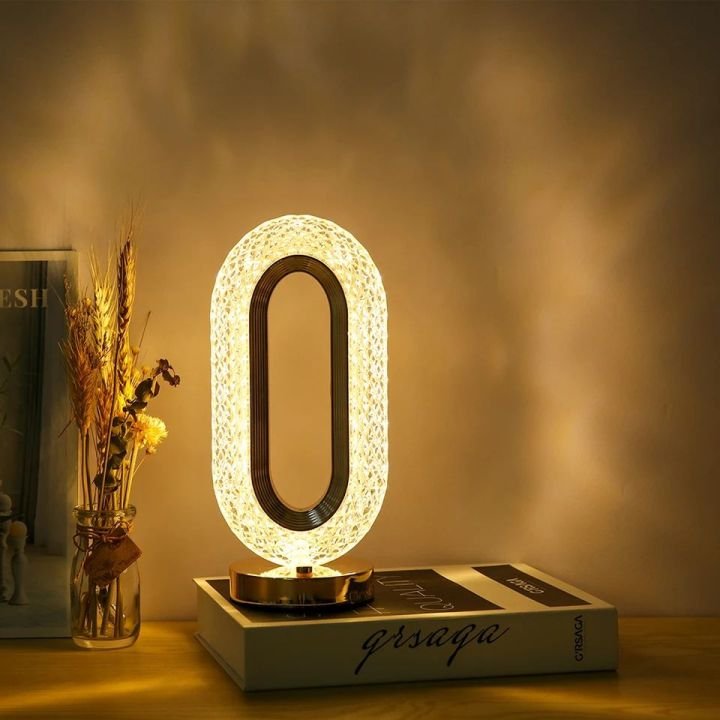 Three Color Crystal Table Lamp