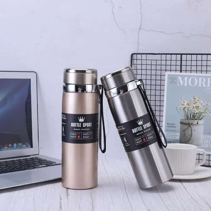 Vacuum Steel Bottle with Strap